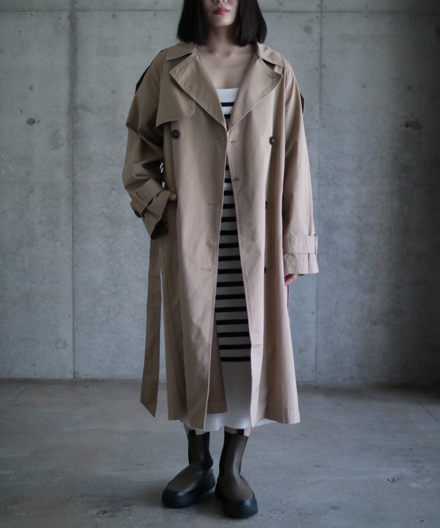 Maxi trench coat