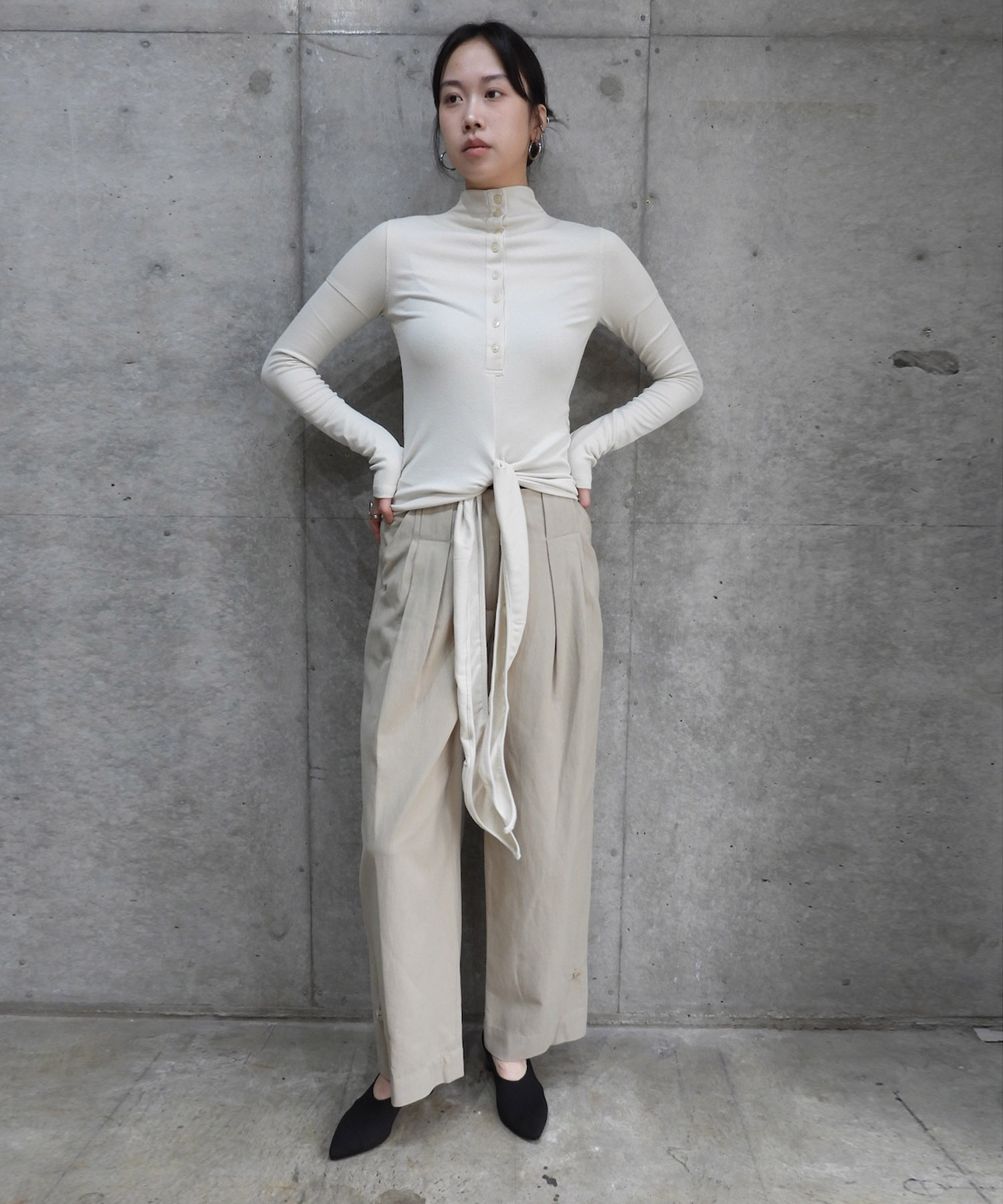 Button Up Wrap T-shirt