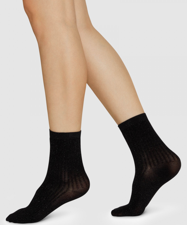 Stella Shimmery Socks_Black