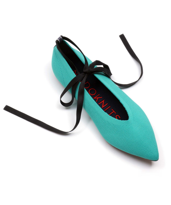 KNIT FLATS POINT FLAT TURQUOISE