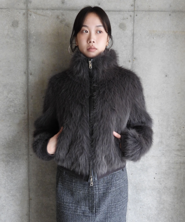 NEW FUR ZIP-UP JACKET