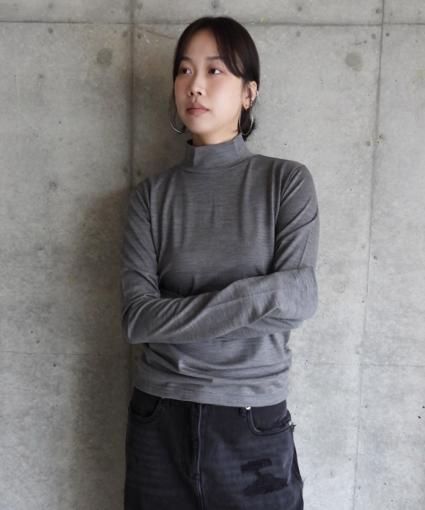 Wool jersey High Neck Top