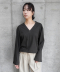 V-neck Long Sleeve Tee