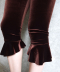 Velvet Volant Capri Pants