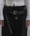 DOUBLE EYELET LEATHER BELT