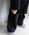 Side Row Edge Slit Pants