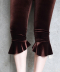 Velvet Volant Capri Pants