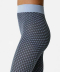 Clara Retro Patterned Tights Dusty blue