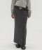 WOOL CHECK LONG SKIRT