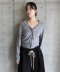 DOUBLE-LAYER WAVY CARDIGAN