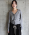 DOUBLE-LAYER WAVY CARDIGAN