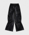 SHIRRING VOLUME LEATHER PANTS