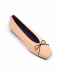 SQUARE FLATS BOW PEACH