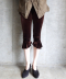 Velvet Volant Capri Pants