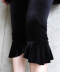 Velvet Volant Capri Pants