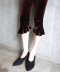 Velvet Volant Capri Pants