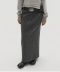 WOOL CHECK LONG SKIRT