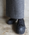 WOOL CHECK LONG SKIRT