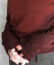 FRAYED V-NECK KNIT TOP