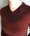 FRAYED V-NECK KNIT TOP