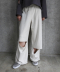 Side Row Edge Slit Pants