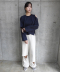 Side Row Edge Slit Pants