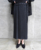 Belted Maxi Wool Skirt