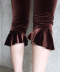 Velvet Volant Capri Pants