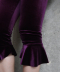 Velvet Volant Capri Pants