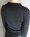 FRAYED V-NECK KNIT TOP