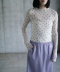 FLORAL STRECH TULLE L/S TOP