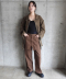 FRAYED PANEL WIDE PANTS
