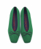 SQUARE FLATS BOW FOREST GREEN