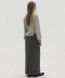 WOOL CHECK LONG SKIRT