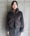 NEW FUR ZIP-UP JACKET