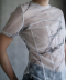 ALL OVER PRINT SEE-THROUGH BUSTIER TEE