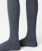 Clara Retro Patterned Tights Dusty blue