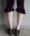 Velvet Volant Capri Pants