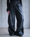 SHIRRING VOLUME LEATHER PANTS