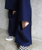 Side Row Edge Slit Pants