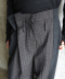 MIXED-CHECK TAILORED TROUSERS