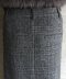 WOOL CHECK LONG SKIRT