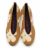 KNIT FLATS ROUND DAISY CAMEL BROWN