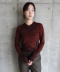 FRAYED V-NECK KNIT TOP