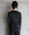 FRAYED V-NECK KNIT TOP
