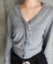 DOUBLE-LAYER WAVY CARDIGAN