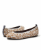 KNIT FLATS ROUND LEOPARD CAMEL BROWN