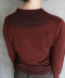 FRAYED V-NECK KNIT TOP
