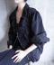 SHIRRING ZIP-UP JACKET