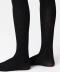 Diana Rib Wool Tights Black Melange